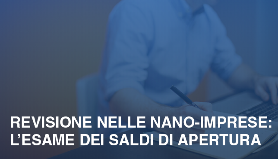 Revisione nelle nano imprese lesame dei saldi di apertura 724da831